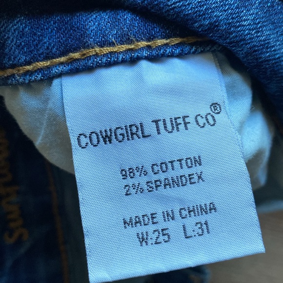 Cowgirl Tuff Blue Jeans with Sunflower Embroidery - Picture 5 of 6